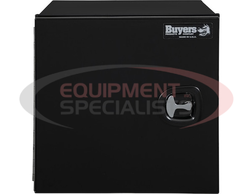 (Buyers) [1705900] 18x18x24 Inch Pro Series Black Smooth Aluminum Underbody Truck Box with Barn Door - Single Barn Door, Compression Latch
