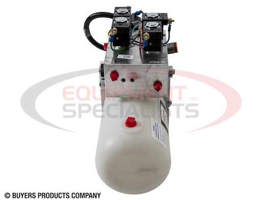(Buyers) [PU3593] 4-Way/3-Way DC Power Unit-Electric Controls Horizontal 0.32 Gallon Reservoir