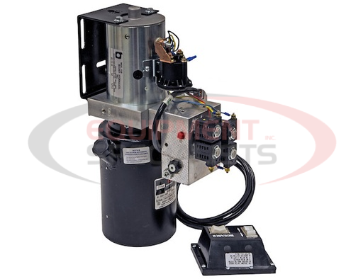 (Buyers) [PU3593LRV] 4-Way/3-Way DC Power Unit-Electric Controls Vertical 0.75 Gallon Reservoir