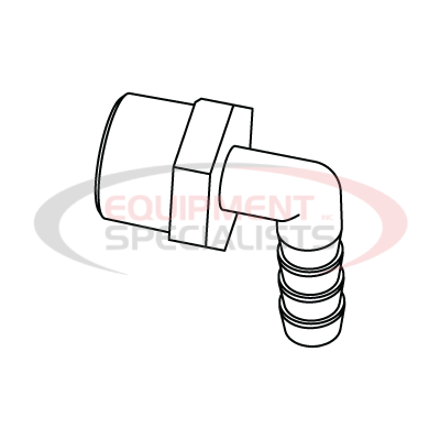 FITTING-ELBOW-90 [BARB-6, NPT-6M]