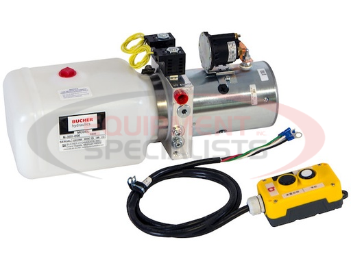 (Buyers) [PU642] 4-Way DC Power Unit-Electric Controls Horizontal 0.75 Gallon Poly Reservoir