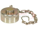 Steel Dust Cap With Chain For 1-1/2 Inch NPT Coupler