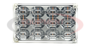 mpower® 7x3 Warning Light, SAE J595 Class 1, CA Title 13 certified, NFPA, KKK-1822-F, 9-32 Vdc, 1.5' Pigtail, Clear Housing/Lens, 12 LED, Single Color - Amber