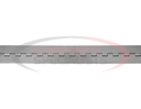 Stainless Continuous Hinge .075 x 72 Inch Long with 1/4 Pin and 2.5 Open Width