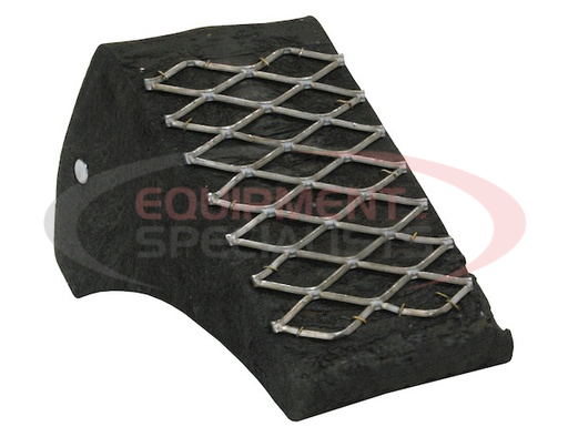 (Buyers) [WC8127] BLACK POLYURETHANE WHEEL CHOCK WITH GRATING BASE 7X12X8 INCH