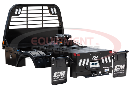 (CM Truck Beds) [HS-04848434SD] LENGTHS 11'4" HEADACHE RACK Steel Tube DECK 1/8" Treadplate FRAME RAILS 4" Structural Channel Steel CROSSMEMBERS 3" x 3/16" Channel REAR SKIRT Solid One Piece Between Runners GN HITCH 30,000 lb-rated CURT Rail System Compatible with GN or 5th Wheel BP HITCH 18,500 lb. B&amp;W Hitch with Receiver Tube SIDE RAILS 3/8" x 2" Side Rails with Stake Pockets on Fuel Deck FUEL FILL Angled REAR LIGHTING Clear LED Oval MARKER LIGHTING Bullet DOT Approved LED TOOLBOX Two in Front TOOLBOX HANDLE T Handle Compression FENDERS Molded Plastic with Hanger Bars