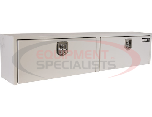 (Buyers) [1702920] 18x16x96 Inch White Steel Topsider Truck Box