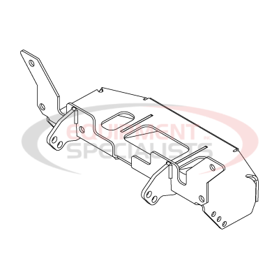 (Boss) [LTA12546-03] SKID PLT ASSY, UTV, KUBOTA, 13+ [BLACK]