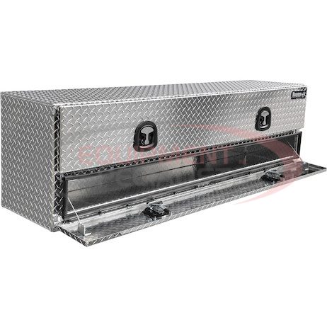 (Buyers) [1701578] 21x18x72 Inch Diamond Tread Aluminum Heavy-Duty Flatbed Contractor With Lower Door
