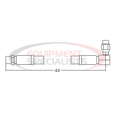 (Boss) [VHD06235] HOSE, 3/8X44, 3/8MOR90LVSWVLX3/8