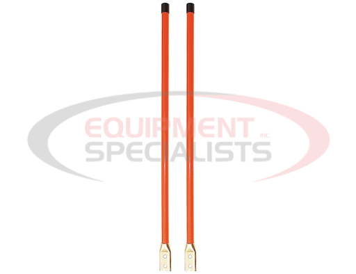 (Buyers) [1308107] 3/4 x 28 Inch Heavy Duty Fluorescent Orange Bolt-On Bumper Marker Sight Rods with Hardware