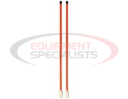 3/4 x 36 Inch Fluorescent Orange Bolt-On Bumper Marker Sight Rods with Hardware