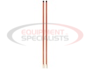 3/4 x 48 Inch Fluorescent Orange Bolt-On Bumper Marker Sight Rods with Hardware