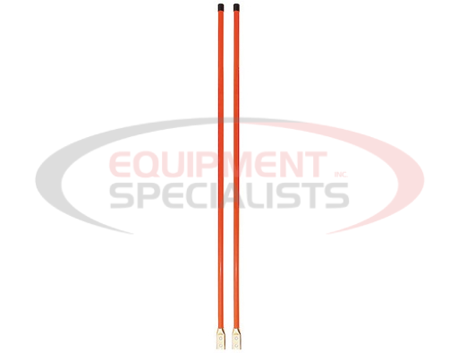 (Buyers) [1308115] 3/4 x 48 Inch Fluorescent Orange Bolt-On Bumper Marker Sight Rods with Hardware