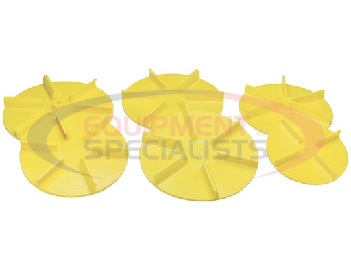 (Buyers) [1308901] SAM Universal Yellow Poly Replacement Spinner 18 Inch Diameter Clockwise