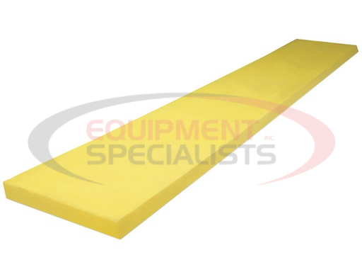 (Buyers) [1312525] SAM Yellow Polyurethane Cutting Edge for Municipal Snow Plows - 1-1/2 x 8 x 144 In., No Holes