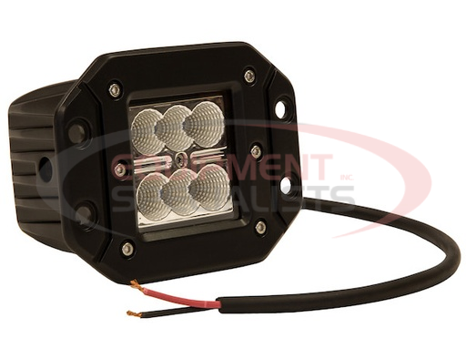 (Buyers) [1492138] 3 Inch Square LED Clear Recessed Flood Light