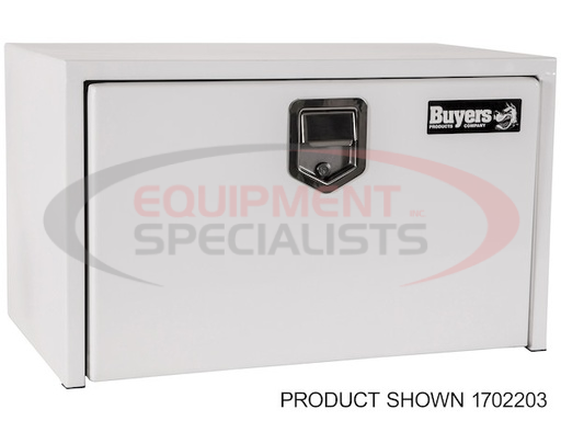 (Buyers) [1702200] 18x18x24 Inch White Steel Underbody Truck Box with Paddle Latch