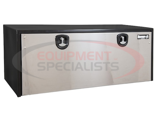 (Buyers) [1702710] 18x18x48 Inch Black Steel Truck Box With Stainless Steel Door