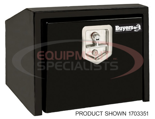 (Buyers) [1703352] 14/10.5x12x24 Inch Black Steel Underbody Truck Box With Slanted Back