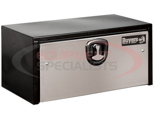 (Buyers) [1704705] 24x24x36 Inch Black Steel Truck Box With Stainless Steel Door