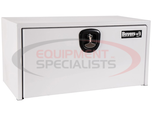 (Buyers) [1732403] 18x18x30 Inch White Steel Underbody Truck Box With 3-Point Latch