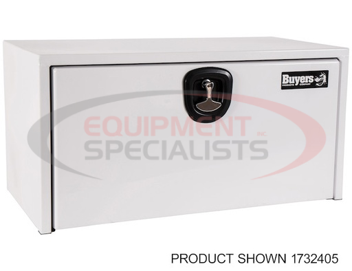 (Buyers) [1734400] 24x24x24 Inch White Steel Underbody Truck Box With 3-Point Latch
