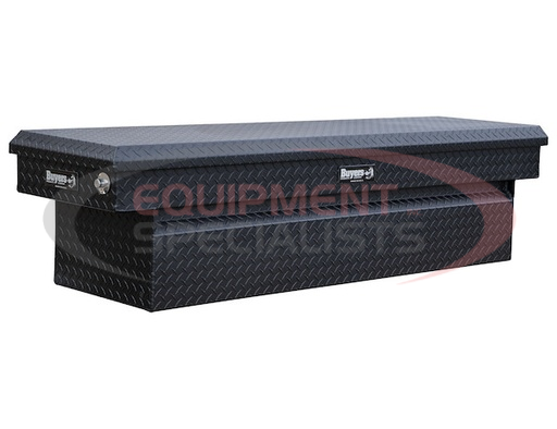 (Buyers) [1739420] 18x27x71 Inch Textured Matte Black Diamond Tread Aluminum Crossover Truck Box - Lower Half 11x27x60