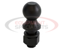 2-5/16 Inch Black Hitch Ball With 1-1/4 Shank Diameter x 2-3/4 Long