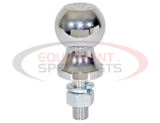 (Buyers) [1802136] 2 Inch Bulk Chrome Hitch Balls With 1 Inch Shank Diameter x 2-3/4 Long