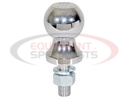 2-5/16 Inch Bulk Chrome Hitch Balls With 1 Inch Shank Diameter x 2-1/8 Long