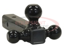 Tri-Ball Hitch-Tubular Shank with Black Towing Balls