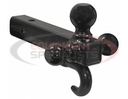 Tri-Ball Hitch Tubular Shank With Black Balls And Recovery Hook