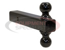 Dual Ball Hitch Solid Shank With Black Balls (2 in., 2-5/16 in.)