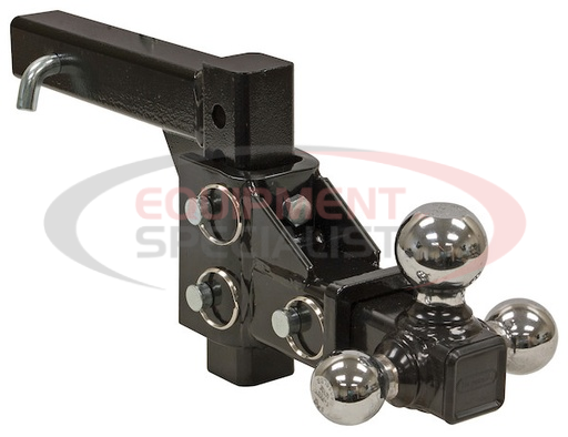 (Buyers) [1802225] Adjustable Tri-Ball Hitch Solid Shank With Chrome Balls