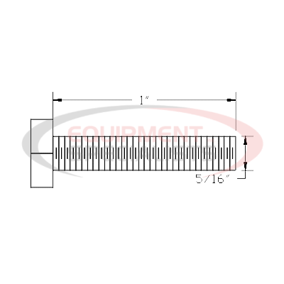 (Boss) [HDW01713] HHCS, 5/16-18X1, NC, GR5, YZN
