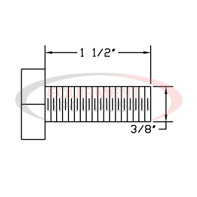 (Boss) [HDW01719] HHCS, 3/8-16X1 1/2, NC, GR5, YZN