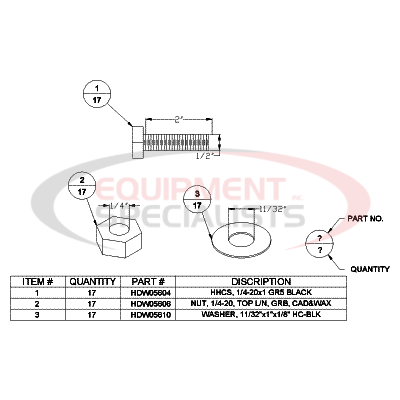 FASTENER KIT, STB POLY SNOW DEFLECTOR