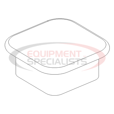(Boss) [HDW05863] CAP, SQ TUBE, 1-1/2ODX1-1/8ID, VINYL, T