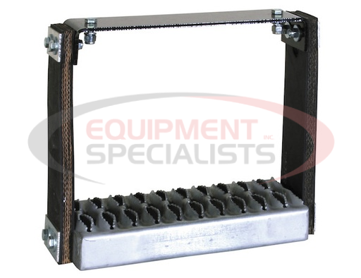 (Buyers) [5231130] Flexible Rubber Step with Galvanized Steel Diamond Deck-Span Tread - 30x11 Inch