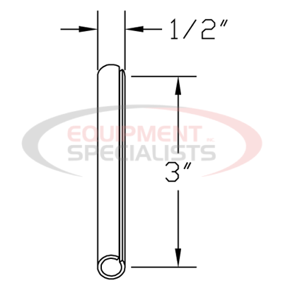 PIN-ROLL, 1/2X3, YZN, (11'3 PLOW)