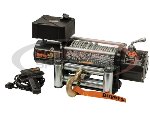 (Buyers) [5571200] 12, 000 POUND ELECTRIC WINCH - 4.9 FPM - 294:1 GEAR RATIO