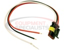DOT Light Plug 2-Pin PL-10 Male With Stripped Power And #10 Ring On Ground