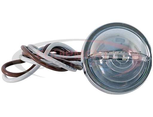 (Buyers) [5621534] 1.5 Inch Clear Round License/Utility Light With 4 LED