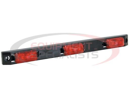 (Buyers) [5621719] 17 Inch Red Polycarbonate ID Bar Light With 9 LED