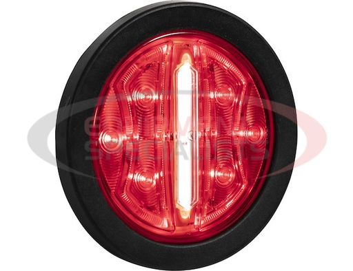 (Buyers) [5624132] 4 Inch Round Stop/Turn/Tail + Backup Combination Light with Light Stripe LED Tubes