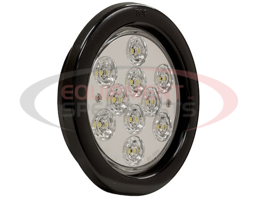 (Buyers) [5624310] 4 Inch Clear Round Backup Light Kit With 10 LEDs (PL-2 Connection, Includes Grommet and Plug)