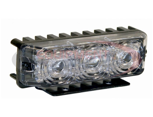 (Buyers) [5624433] 4.375 Inch Clear Rectangular Projector Light With 3 LED