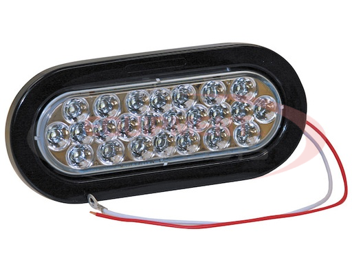(Buyers) [5626324] 6 Inch Clear Oval Backup Light Kit with 24 LEDs (PL-2 Connection, Includes Grommet and Plug)