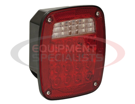 (Buyers) [5626738] Driver Side 5.75 Inch Red Stop/Turn/Tail Light with License Plate Light